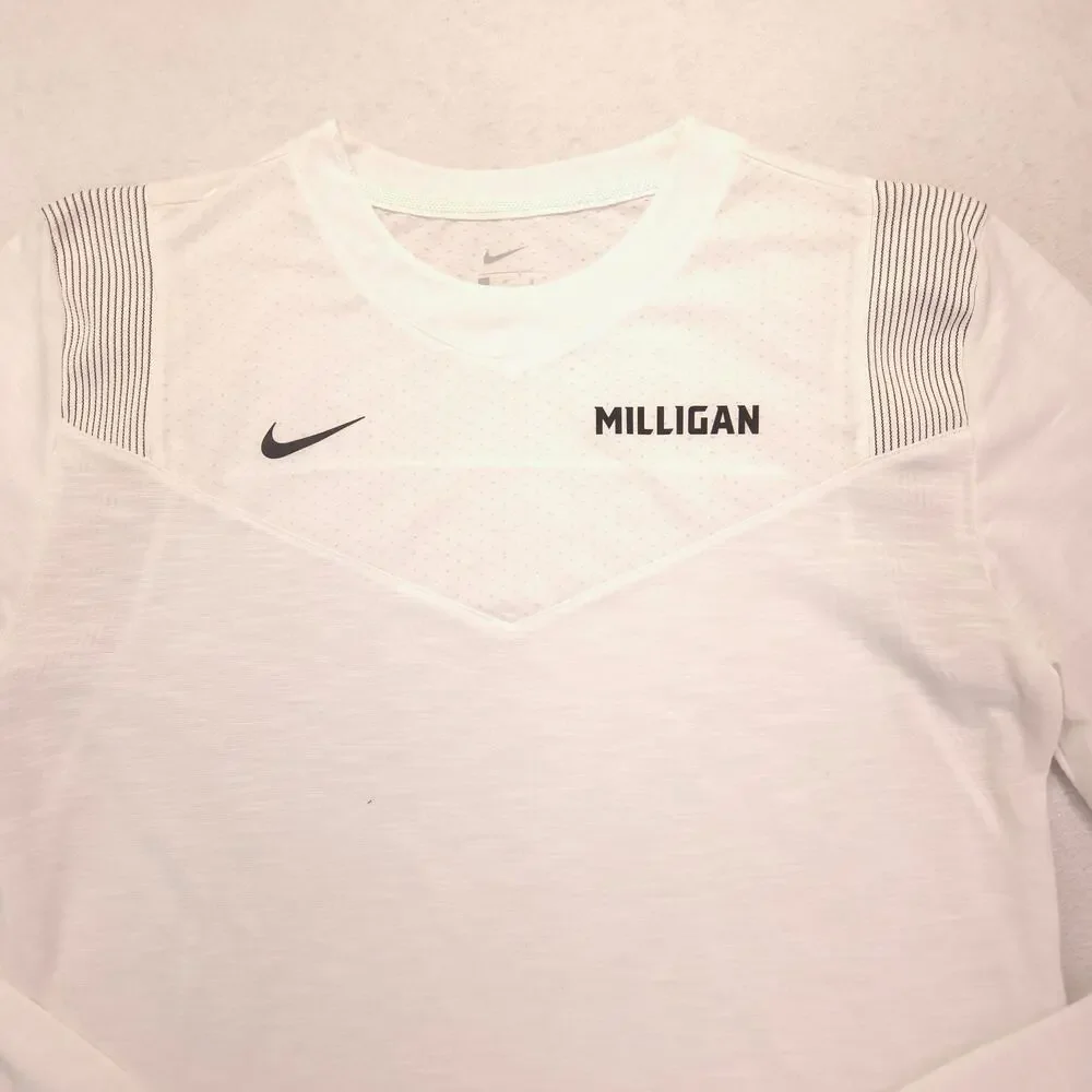 Nike Casual Crew Neck Long Sleeve Graphic T Shirt Mens Size Large L White - Picture 1 of 9